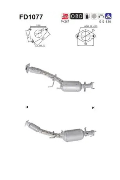 As Филтър за сажди/твърди частици от изпускателната система Nissan Qashqai 1 ...