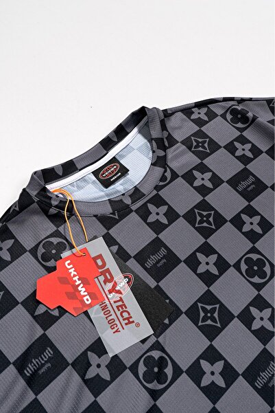 UKHWD SUPPLY Ukhwd Monogram Drytech Oversize Men's T-Shirt Uk1159Sygr