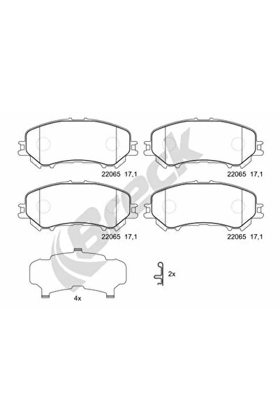 BRECK Комплект накладки дискови спирачки Nissan Qashqai 2 Renault Kadjar