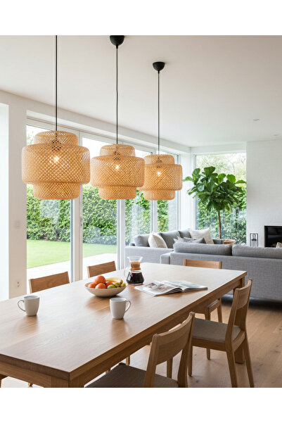 Özcan Aydınlatma 4458-77 Tekli Hasır Sarkıt 46*43