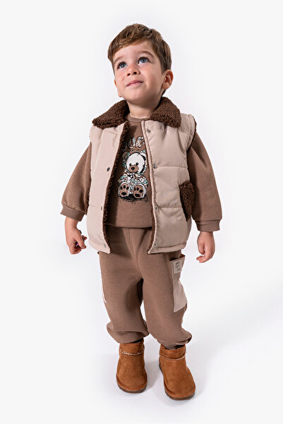 Jikko Baby Jikko Boys Set with Inflatable Vest and Lamb Lining Micro Pocket Set