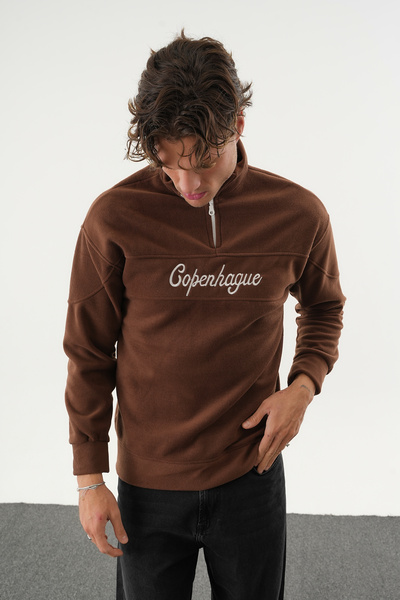 No Way Ανδρικό φούτερ Fleece με μισό φερμουάρ