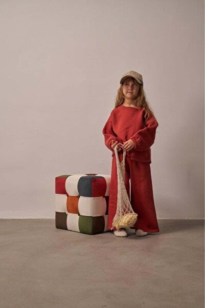 Oh La La Koala For Little Ones Tégla mintás vállhímzésű, aszimmetrikus részletekkel ellátott alsó felső szett