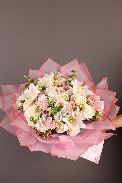 ATLAS PEYZAJ Hediye Çiçek Buketi kız isteme çiçeği söz nişan hediyelik buket gelin çiçeği yapay çiçek