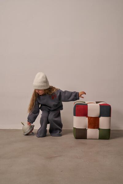 Oh La La Koala For Little Ones Šedý komplet s asymetrickým detailem na rameni a spodním díle