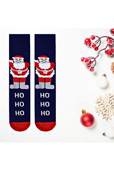 CARNAVAL SOCKS Черни кърпи с шарка на Дядо Коледа