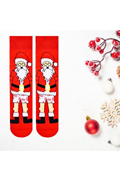 CARNAVAL SOCKS Prosop Șosete Roșii Moș Crăciun