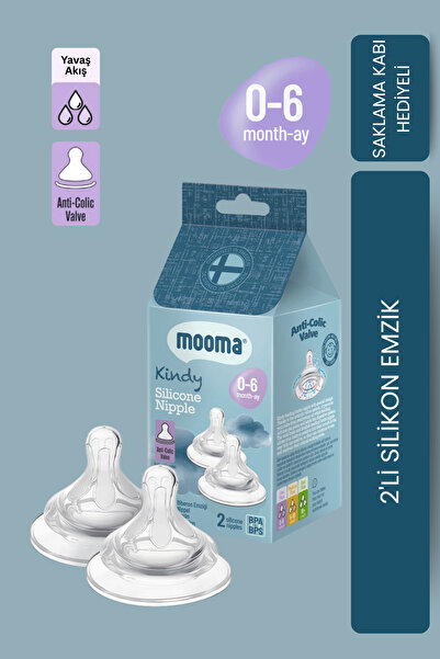 MOOMA Pacifier pentru biberon Kindy, pachet de 2, 0-6 luni