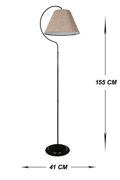 VENON Aydınlatma Lambader Gold Lena Elips Siyah (gold Çember) Kahverengi Şapka