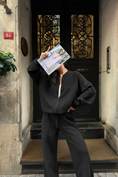 Ferte SET DE PANTALONI DE SPORT CU FERMUAR OVERSIZE PENTRU FEMEI