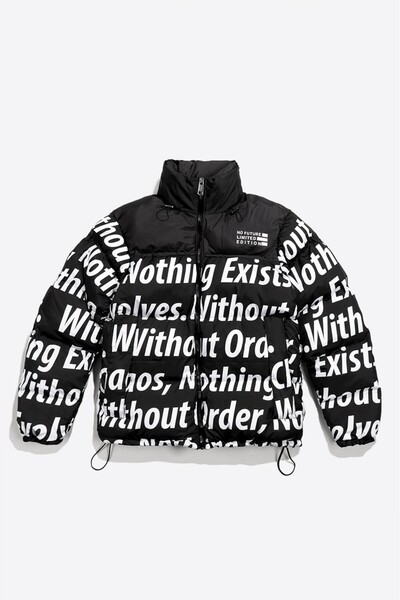 No Future Without Chaos Men's Puffer Coat Jacket Nf0504Sy