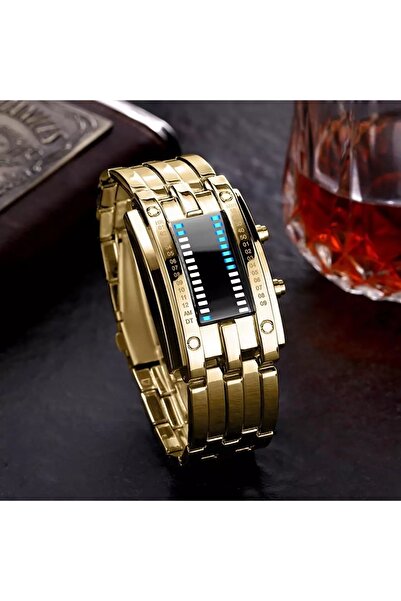 Sewor Skmei Kasa Gold Renk Led Işıklı Kol Saati