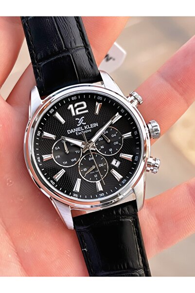 Daniel Klein Special Boxed Groom's Watch Leather Band 30 Mt Water Resistant Inner Functions Active Men's Wristwatch