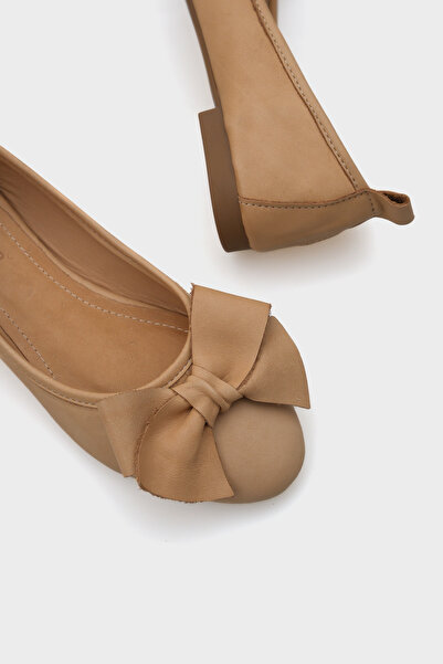 Capone Outfitters Bliss női valódi bőr balerinák masni kiegészítőkkel