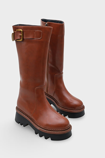 Capone Outfitters Trak Sole Metal Buckle Side Zipper Women's Boots