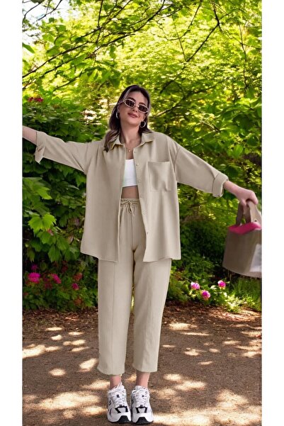 Barbora Sommerliches Leinen-Unter-und-Oberteil-Set