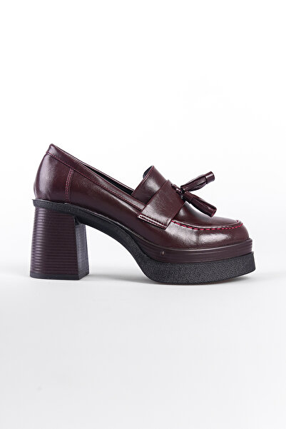 Capone Outfitters Heida Okrągły nosek z frędzlami Damskie loafersy na średnim obcasie