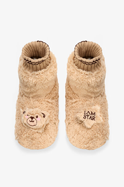 Penti Beige I Am Star Embroidered Home Shoes