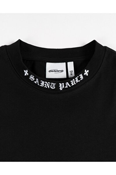 No Future Saint Pauli Collar Embroidery Regular Fit Men's T-Shirt Nf0602Sy