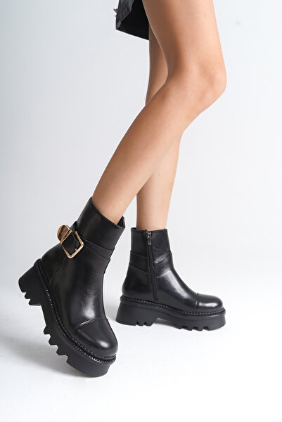 Capone Outfitters Giselle Trak Tabanlı Metal Tokalı Yandan Fermuarlı Kadın Uzun Bot