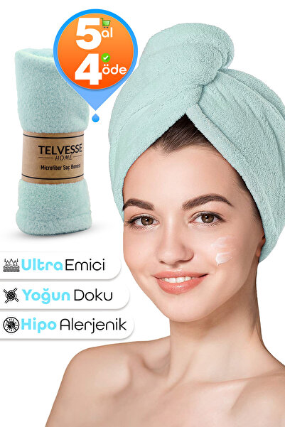 Telvesse Товстий мікрофібровий рушник для волосся, пляжний, морський, басейн, сушка, ванна, сушка волосся, головний рушник, бірюзовий
