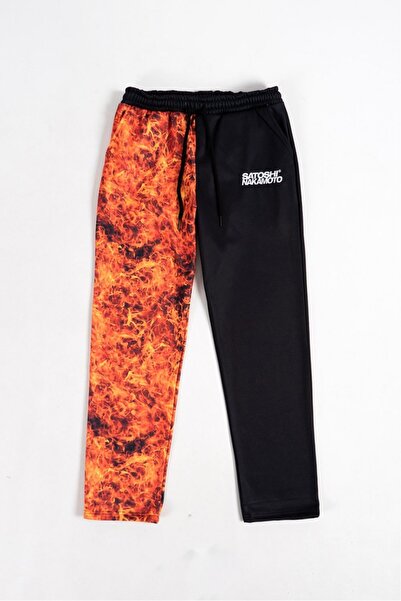 No Future Sastoshi Nakamoto Flame Pants Sweatpants Nf0546Sy