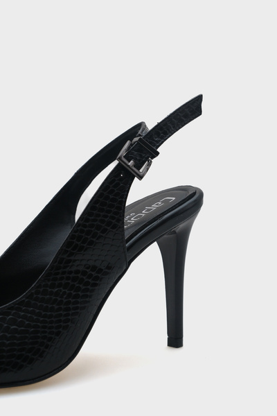 Capone Outfitters Dámská obuv s měkkou polstrovanou podrážkou na podpatku s otevřenou zadní částí