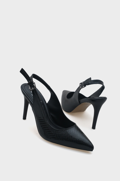 Capone Outfitters Dámská obuv s měkkou polstrovanou podrážkou na podpatku s otevřenou zadní částí