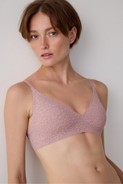 Penti Bezešvá trojúhelníková podprsenka bez kostic s efektem Dirty Pink Tatto