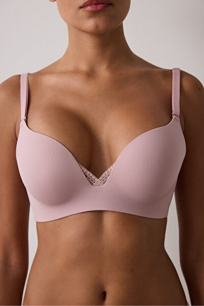 Penti Špinavě růžová podprsenka Eliza bez kostic push-up