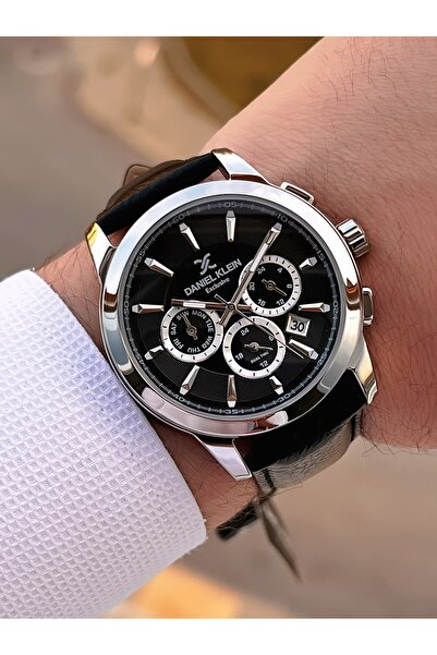 Daniel Klein Dke.1.10326-3 Leather Cord 30 Mt Water Resistant Inner Indicators Active Men's Wristwatch