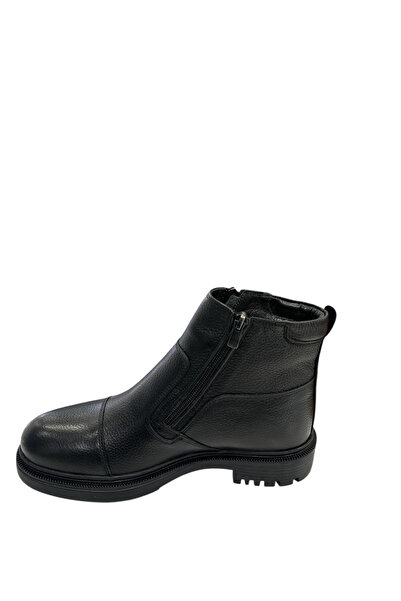 JAMES FRANCO 23 05 110M 25992 Hakkiki Deri Klasik Kürklü Bot Siyah