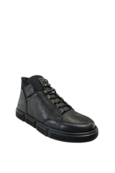 JAMES FRANCO 19 05 80M 5170 Γνήσιο Δερμάτινο Κλασικό Μποτάκι Μαύρο