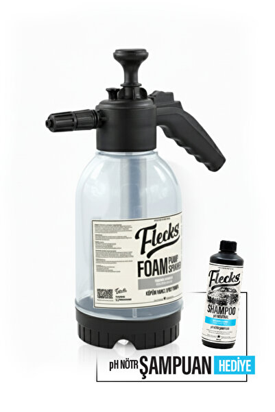 Flecks Foam Köpük Yapıcı Pompa – Basınçlı Oto Yıkama Spreyi, Köpük Tabancası 2 Litre