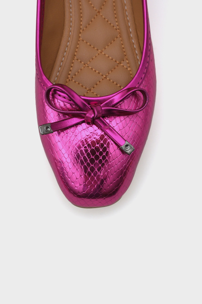 Capone Outfitters Hana Trend Bow Fukszia női balerinák