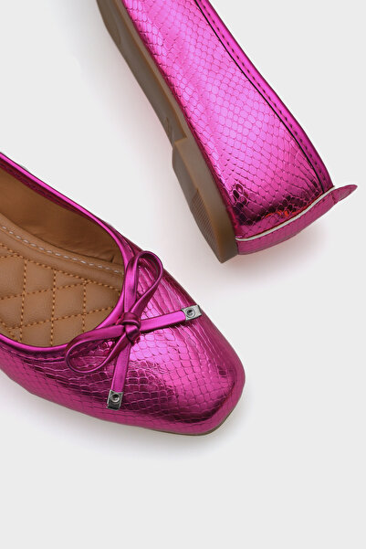 Capone Outfitters Hana Trend Bow Fukszia női balerinák