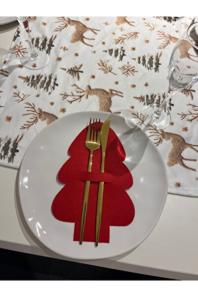 BMK BETTER TOGETHER زينة طاولة عيد الميلاد - حامل أدوات المائدة على شكل شجرة ...