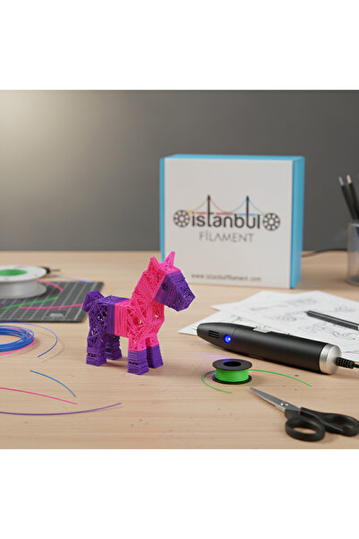 Genel Markalar PLA 3D Kalem 3D Yazıcı Uyumlu Filament 50m 10 Renk x 5 Metre