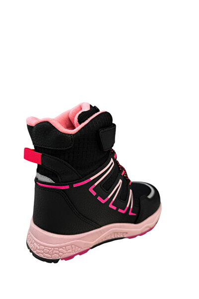 pepino Pk24-1361 - Girl's Black Pink Booties Snow Boots