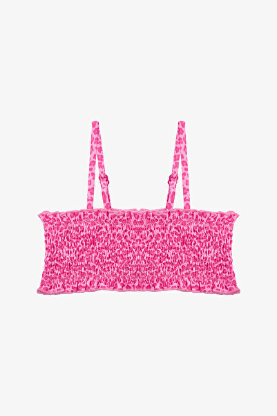 Penti Mini-Bikini-Set mit Rüschen und Bandeau-Muster für Mädchen mit Leopardenmuster