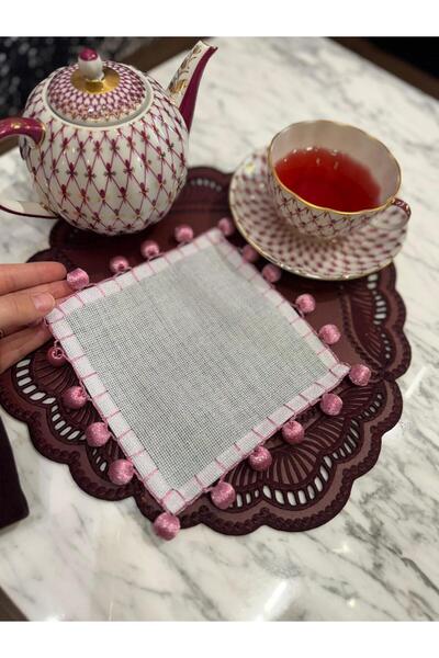 Merve Kaymakcı Ponpon Sunum Peçetesi Pembe