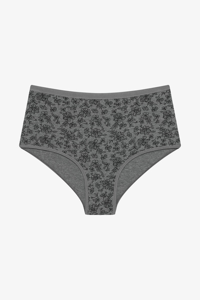 Penti Chiloți negri șic, multicolori, cu talie înaltă