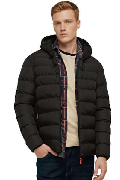 Senini Erkek Mont Kapüşonlu & Su İtici Rüzgar Geçirmez Kışlık Şişme Mont