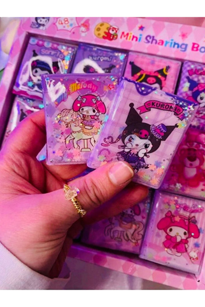 ÖZ OFİS Kuromi My Melodi Sanrio Kawaii Karakterli 1 Adet Mini Sulu Sticker Defter