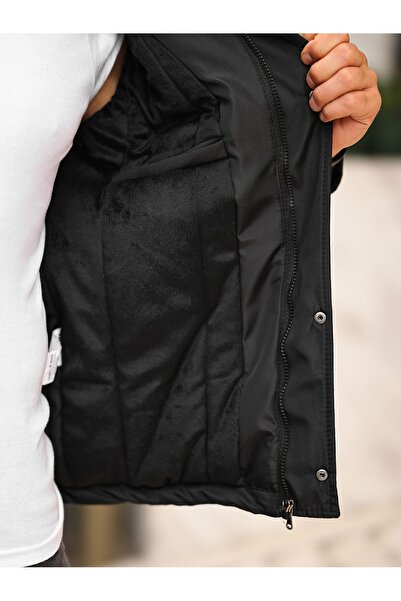 Mero Life Φουσκωτό φουσκωτό κόκκινο παλτό από μαλακό κέλυφος εξωτερικού χώρου με κουκούλα νερού και αντιανεμικό καπιτονέ γούνας