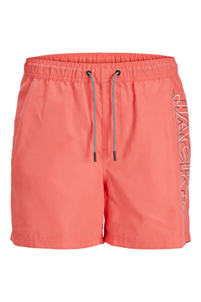 Jack & Jones Ανδρικό σορτς κολύμβησης Jack&Jones 12253118 JPSTFIJI JJSWIM DOBULE LOGO πορτοκαλί