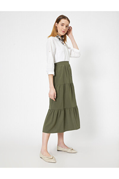 Koton Μίντι φούστα με κουμπιά με λεπτομέρειες