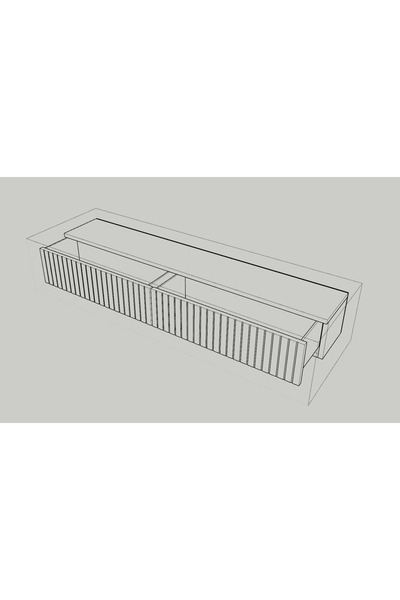 Barida Sanat Konsol İki Çekmeceli | Dresuar | Duvara Monte MDF Ahşap Raf | Makyaj Masası 130cm uzunluk