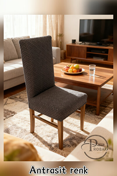 probak HOME- Sandalye Kılıfı, Sandalye Örtüsü, Lastikli,likralı Yıkanabılır 6Adet sandalye örtüsü