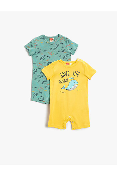 Koton Комплект гащеризон с щампа от 2 части Памук